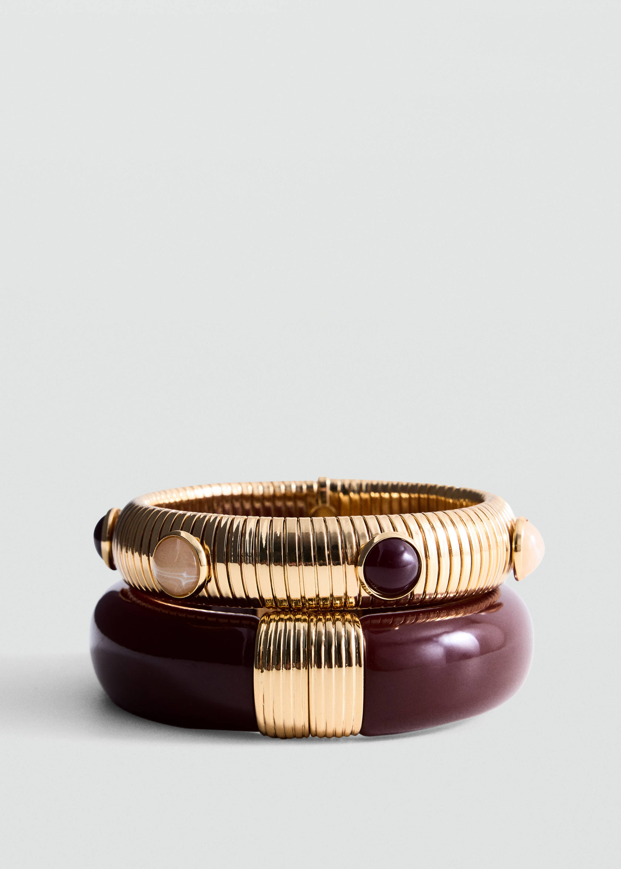 Pack of 2 bracelets with an irregular design - Medium plane