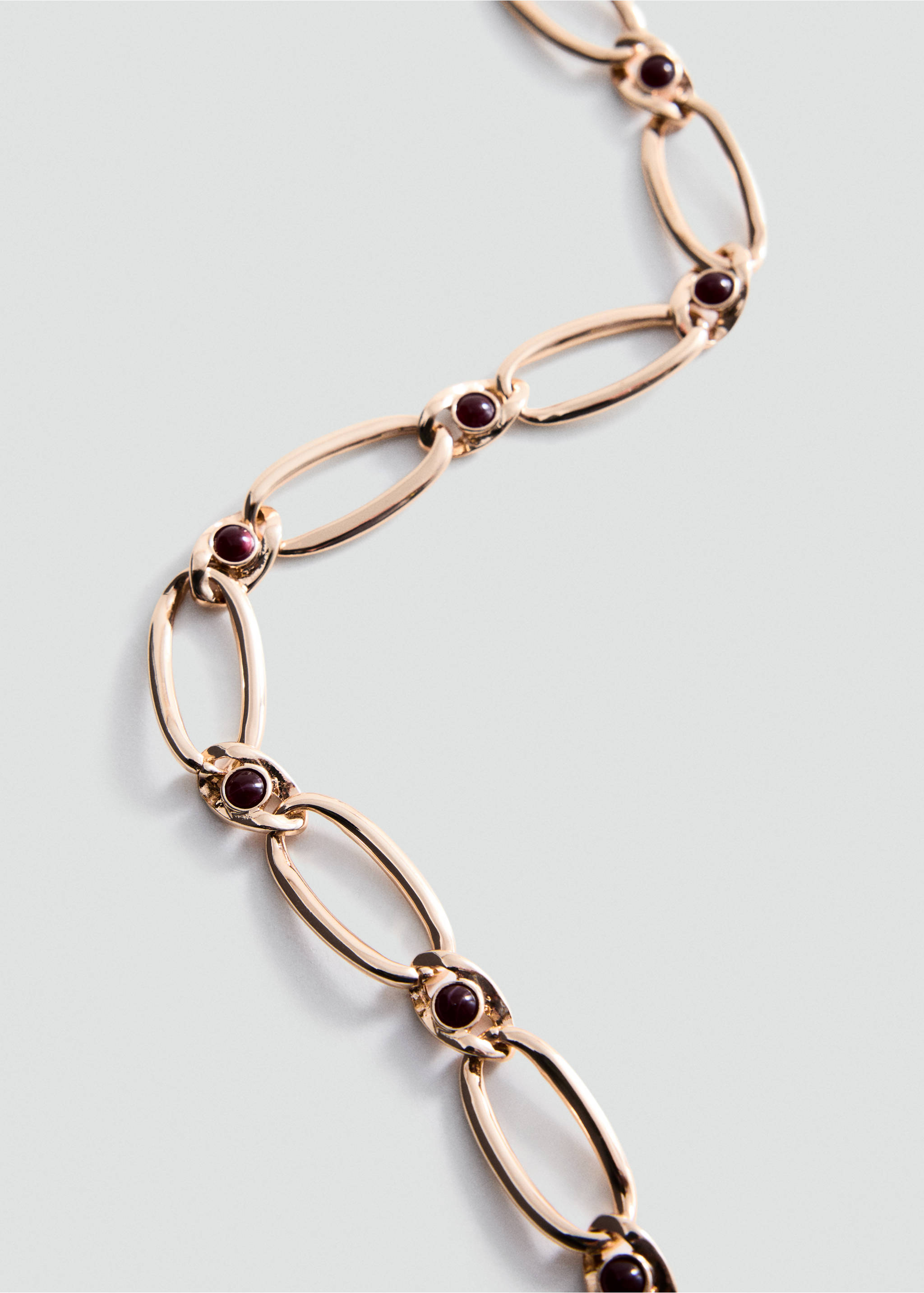 Slim chain necklace - Medium plane, Gold. Ref: 37086007-00.