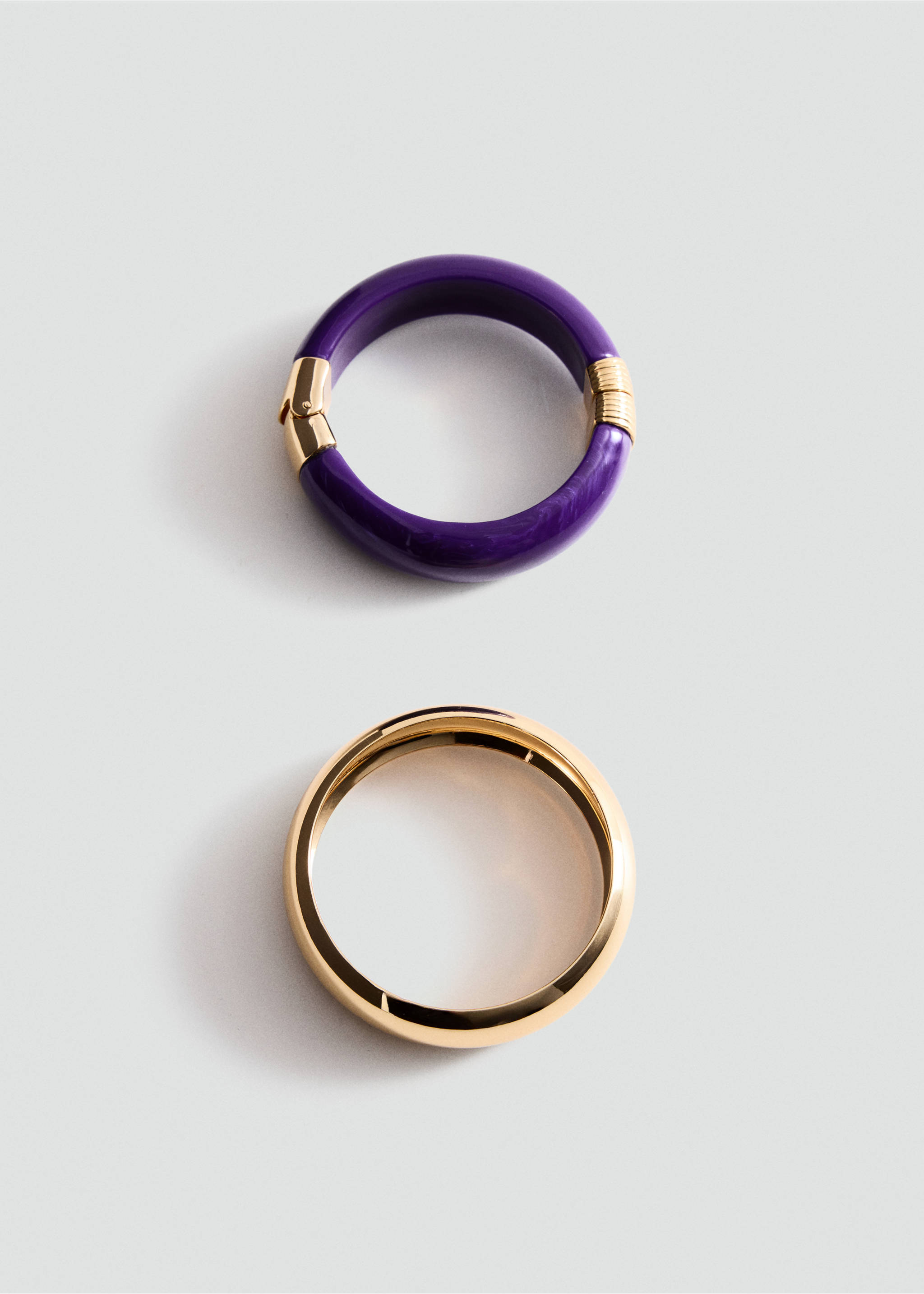 Pack of 2 bracelets with an irregular design - Article without model, Gold. Ref: 37086008-00.