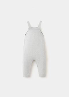 Long knitted dungarees with pockets — Medium Heather Grey 3
