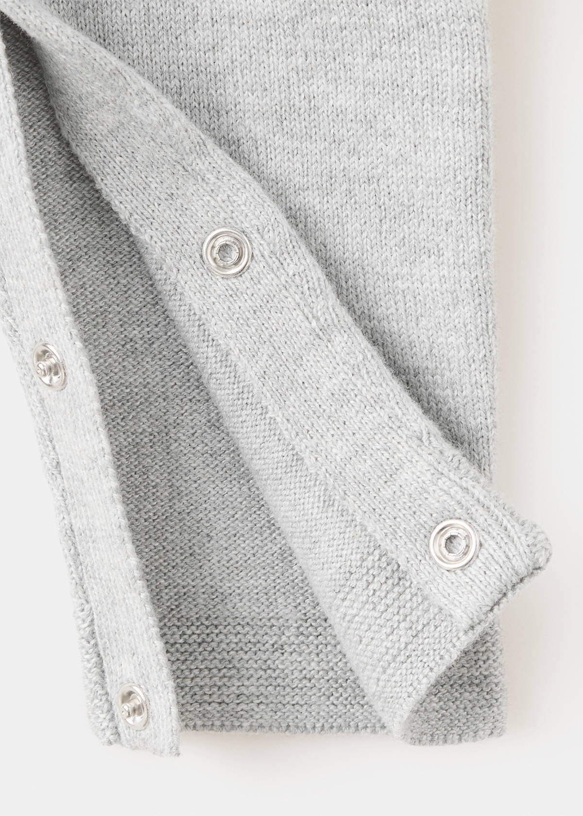 Long knitted dungarees with pockets — Medium Heather Grey