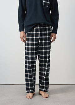 Check cotton pyjama pack — Navy 5