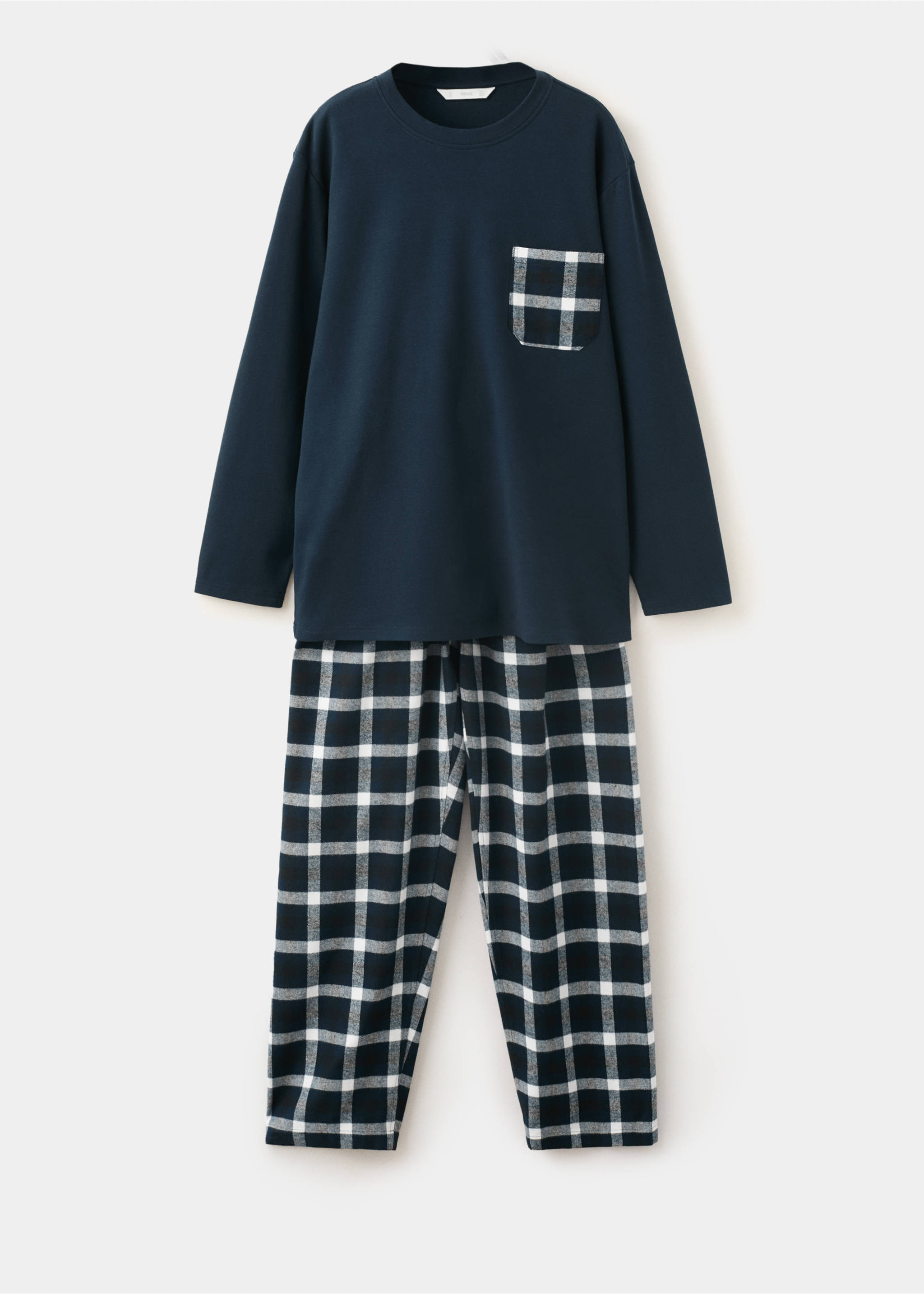 Check cotton pyjama pack - Article without model, Navy. Ref: 37086325-00.