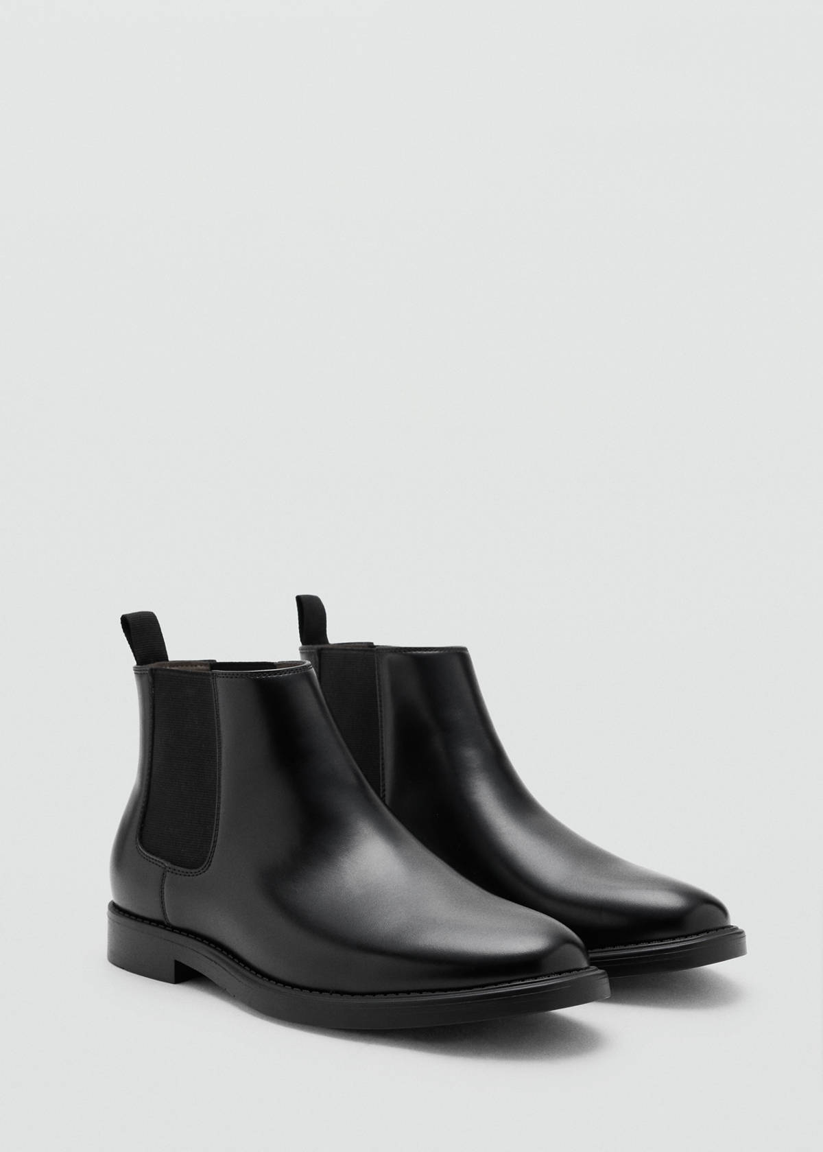 Faux-leather chelsea ankle boots