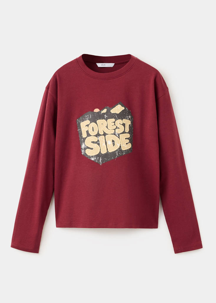 Cotton T-shirt with printed text - thumbnail 4