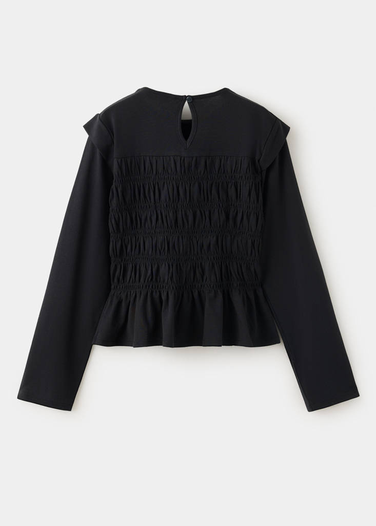Fitted honeycomb T-shirt — Black