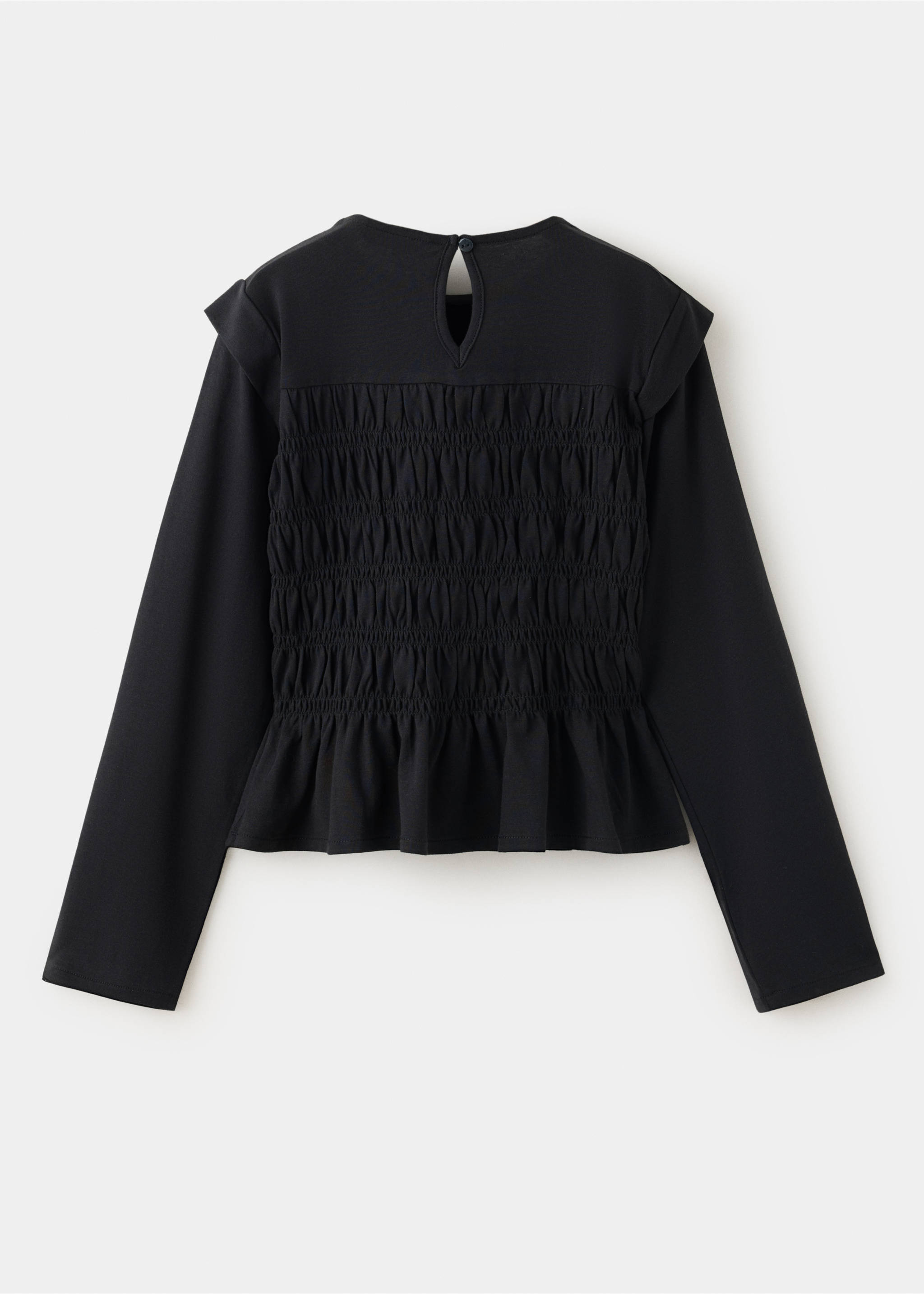 Fitted honeycomb T-shirt - Reverse of the article, Black. Ref: 37086330-00.