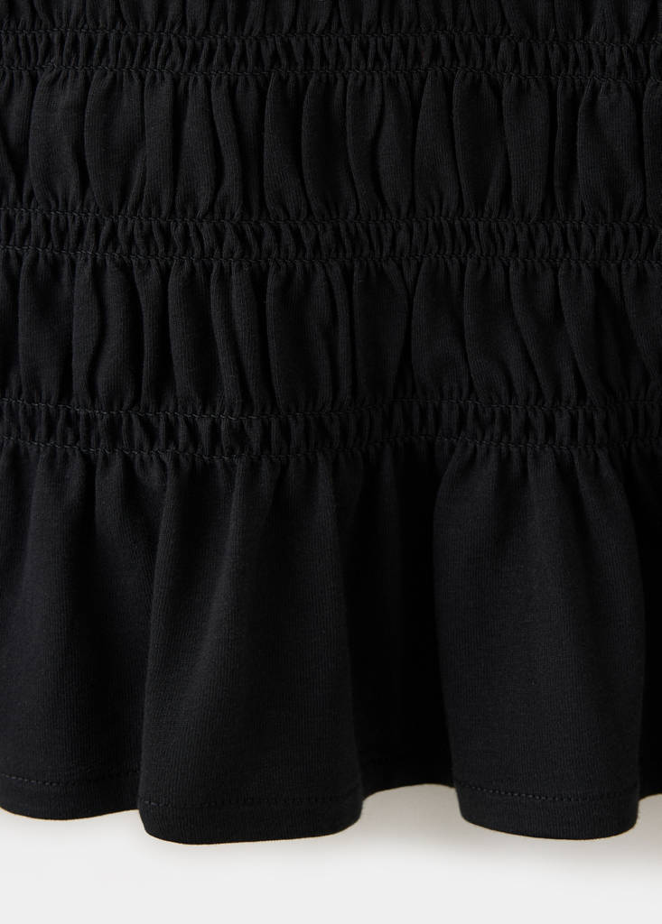 Fitted honeycomb T-shirt — Black