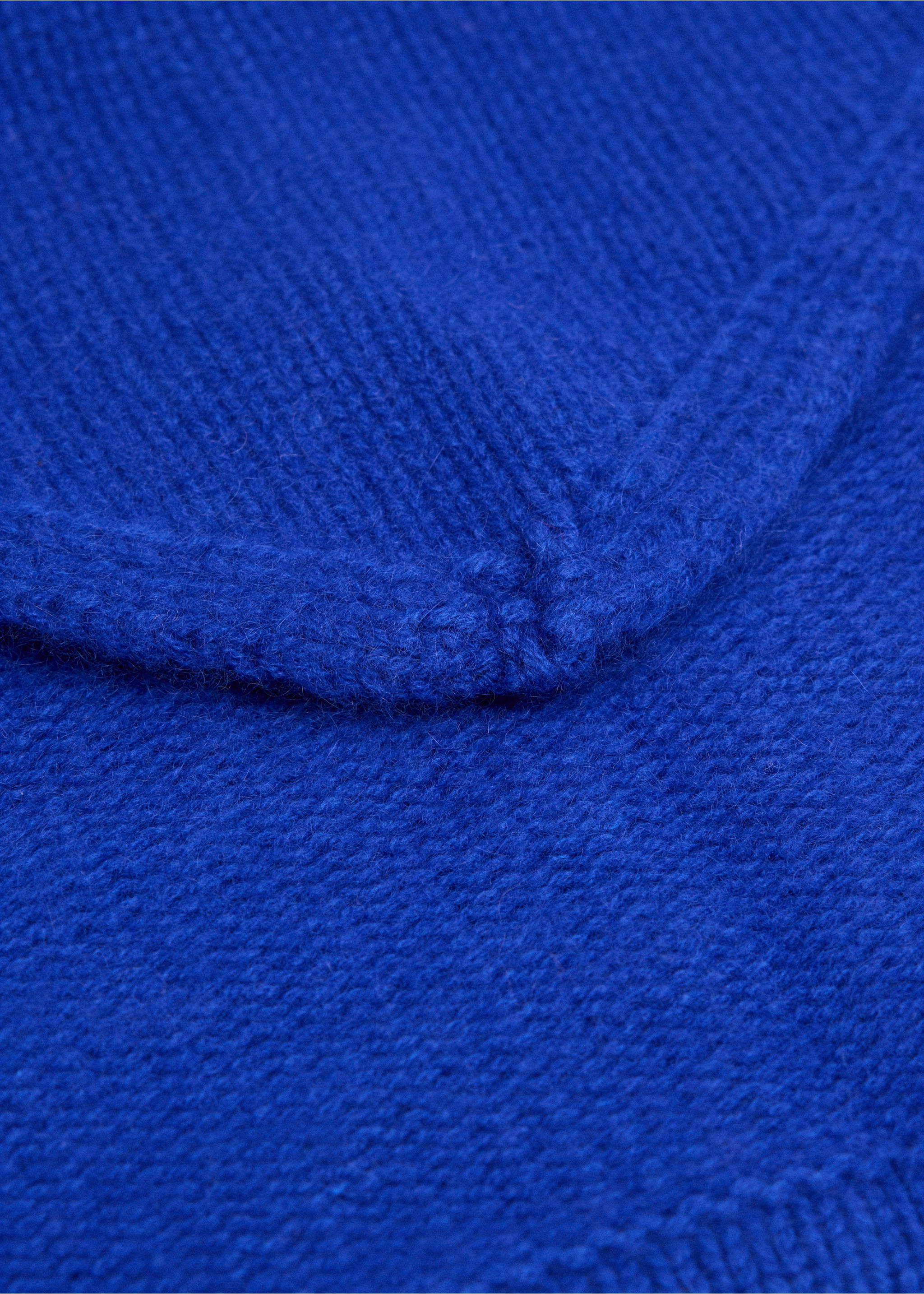 Pañuelo mezcla lana cashmere - Plano medio, Azul. Ref: 37086332-00.