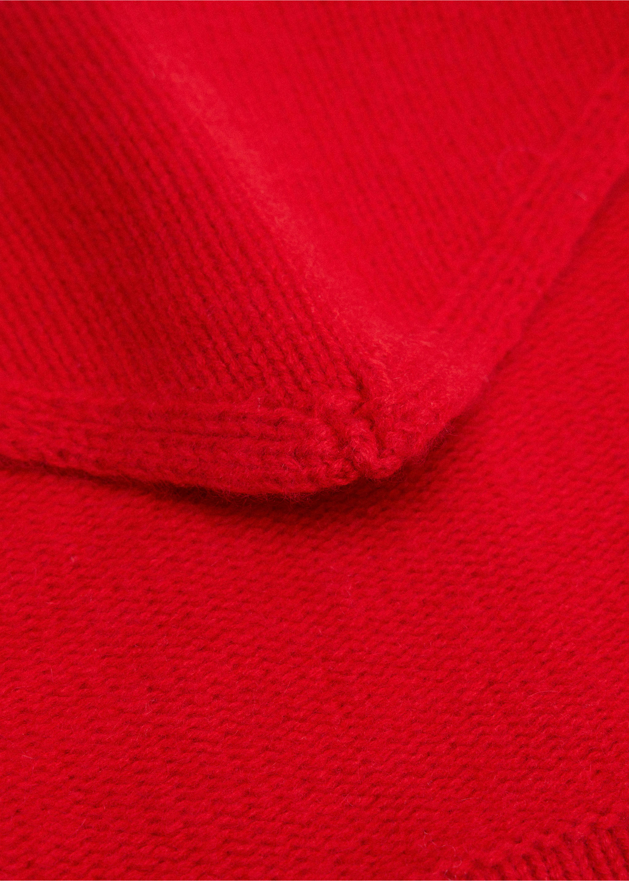 Pañuelo mezcla lana cashmere - Plano medio, Rojo. Ref: 37086332-00.
