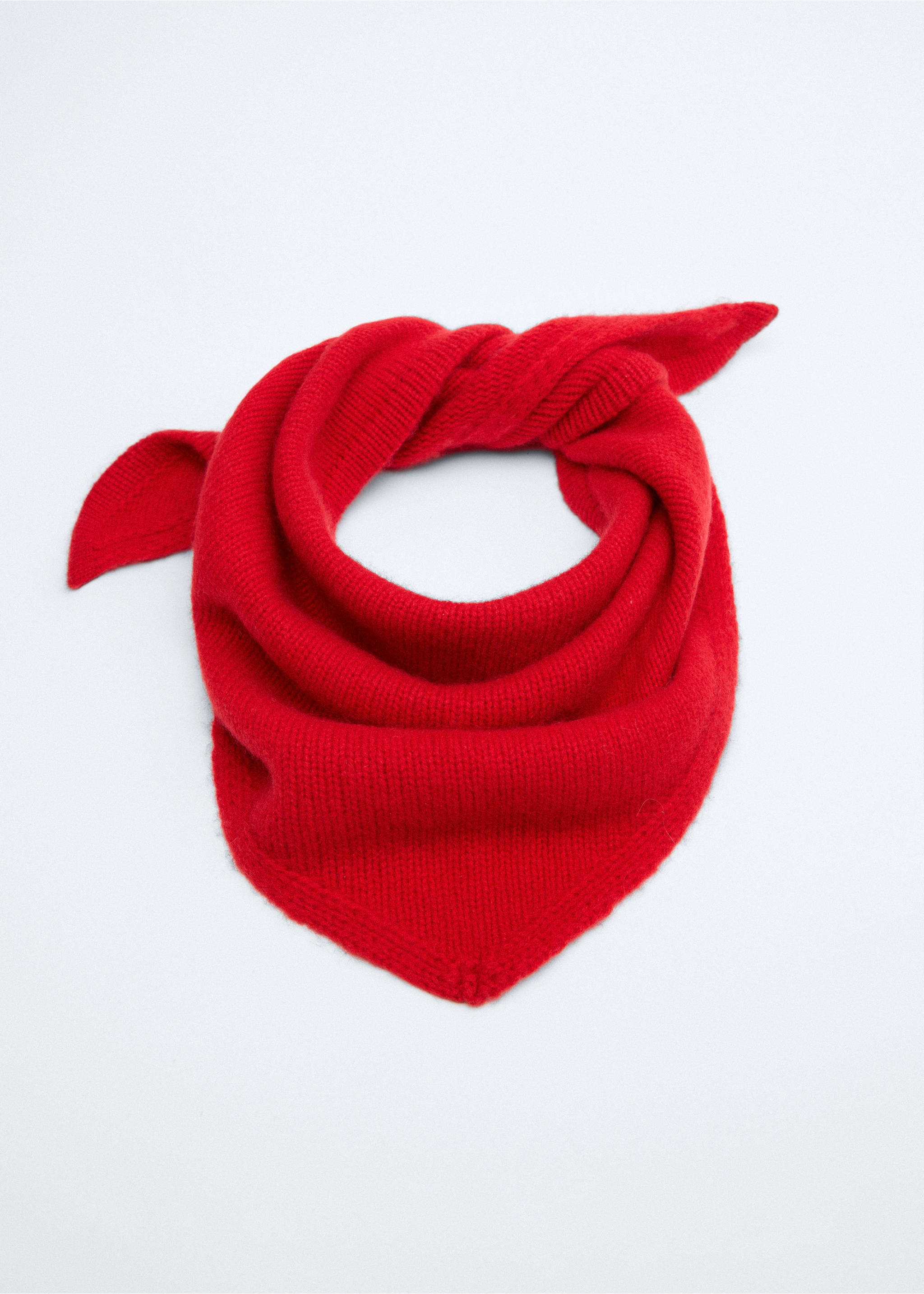 Pañuelo mezcla lana cashmere - Detalle del artículo 1, Rojo. Ref: 37086332-00.