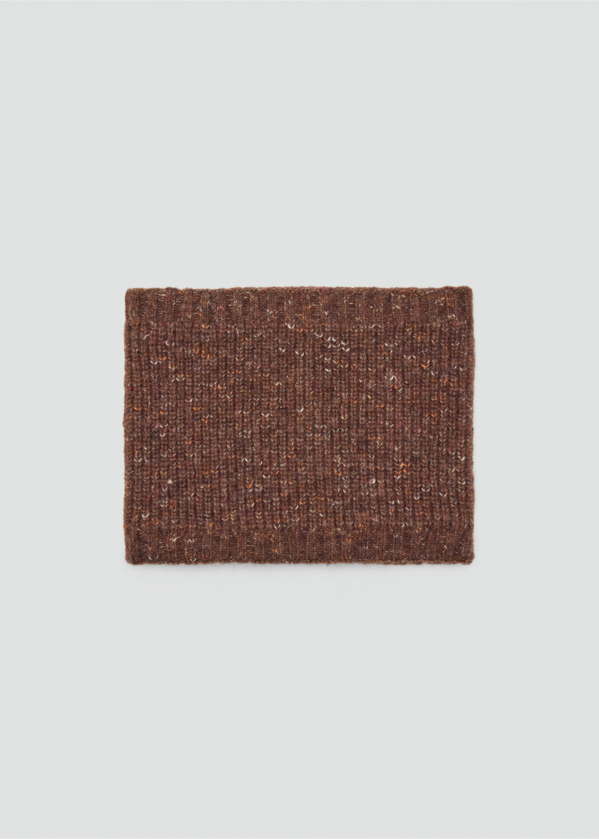 Flecked knit scarf - Article without model, Brown. Ref: 37086333-00.
