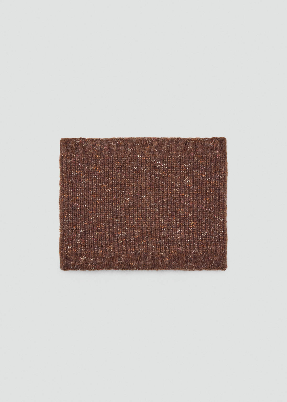 Flecked knit scarf — Brown