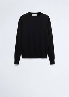 100% cashmere round-neck sweater — Black 4