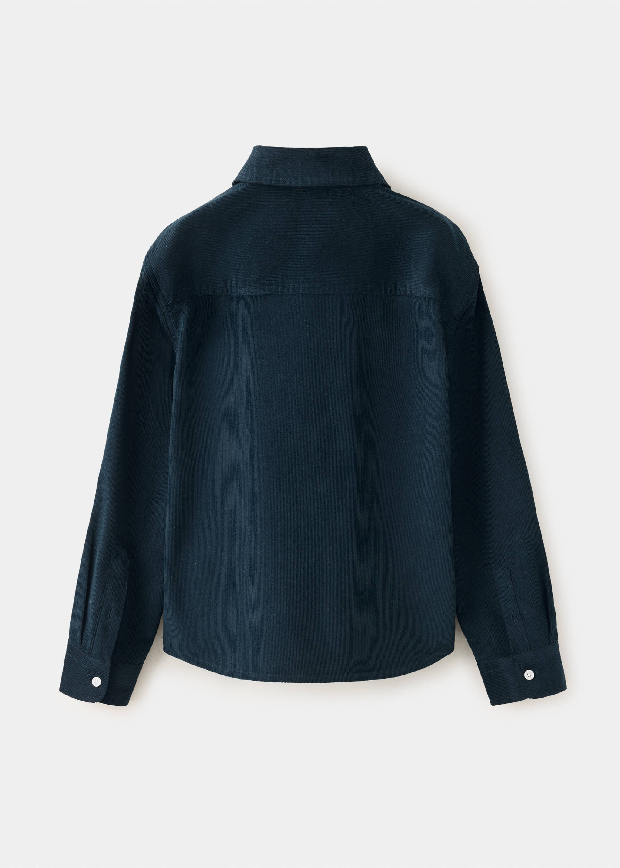 100% cotton corduroy shirt - Reverse of the article, Navy. Ref: 37086335-00.