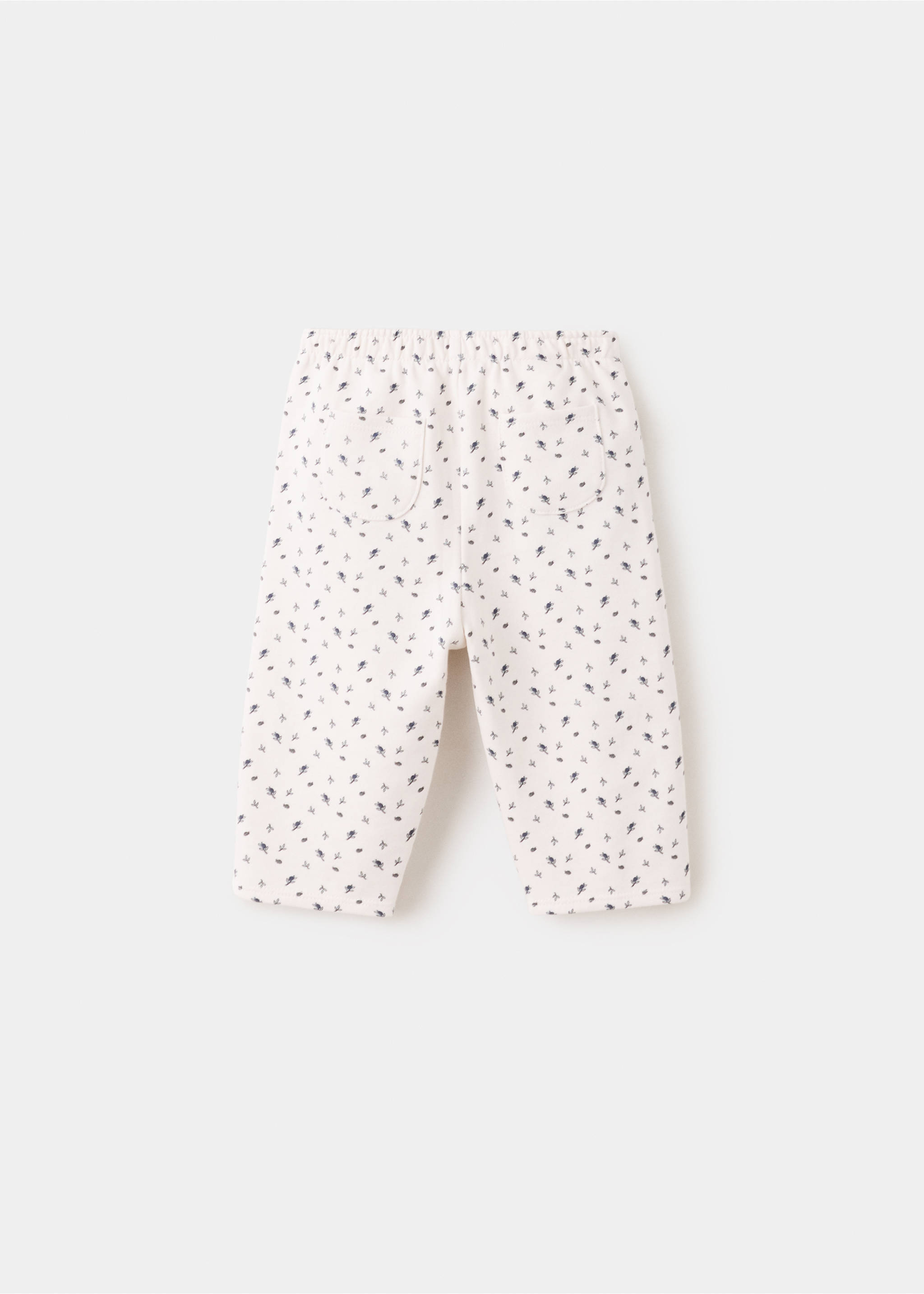 Floral print joggers - Reverse of the article, Ecru. Ref: 37086337-00.