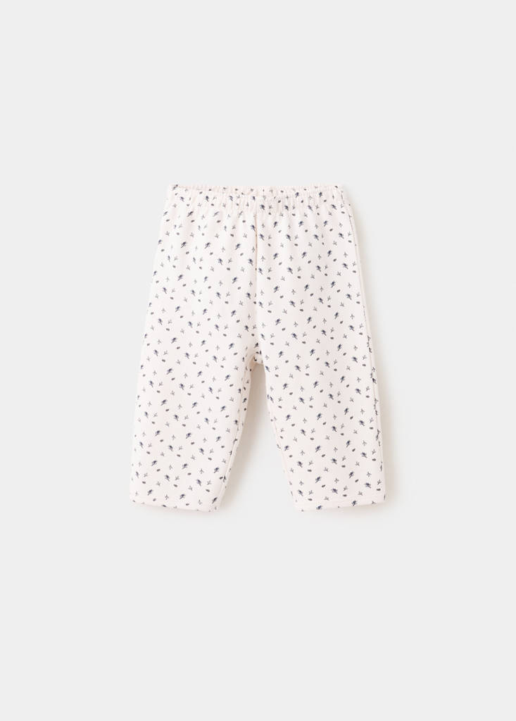 Floral print joggers — Ecru