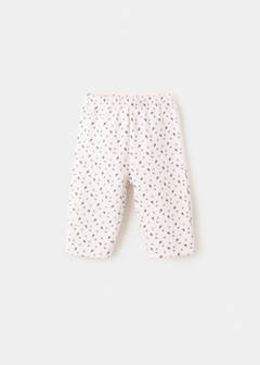 Floral print joggers — Ecru 1