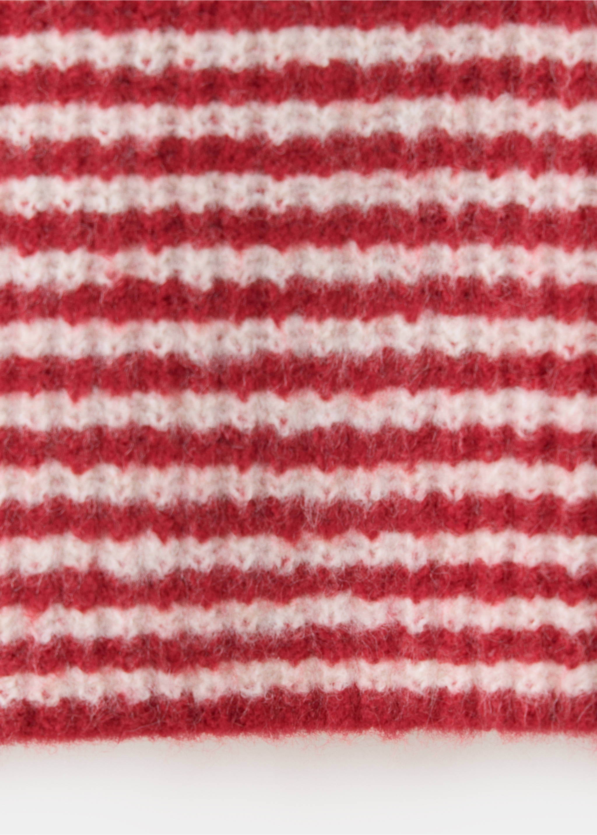 Cardigan de malha às riscas - Pormenor do artigo 0, Vermelho. Ref: 37086338-00.