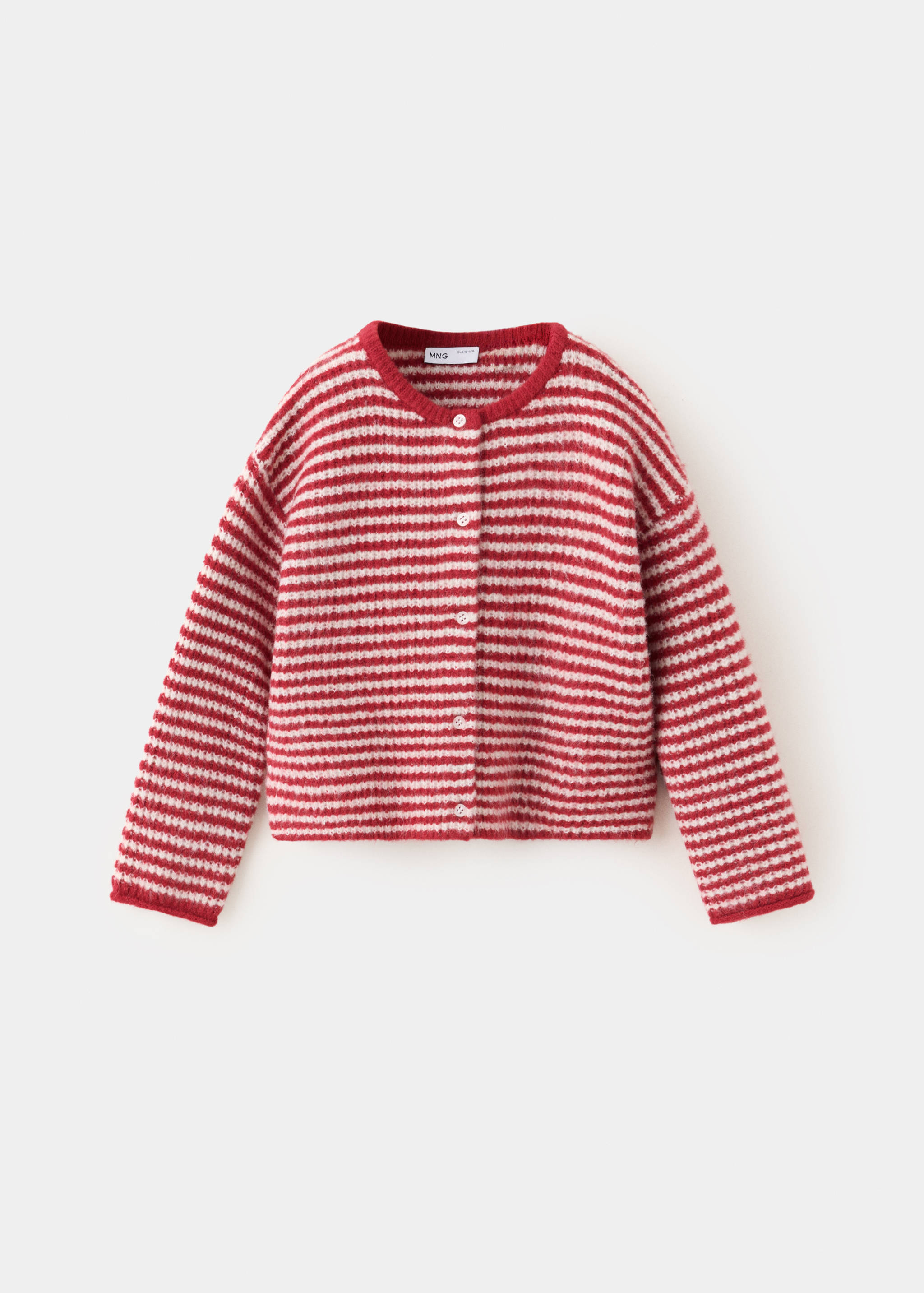 Cardigan de malha às riscas - Artigo sem modelo