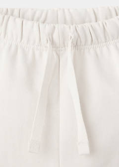 Joggers with embroidered detail pockets — Ecru 3