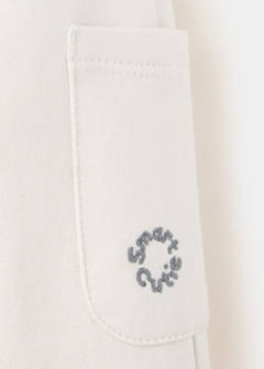 Joggers with embroidered detail pockets — Ecru 5