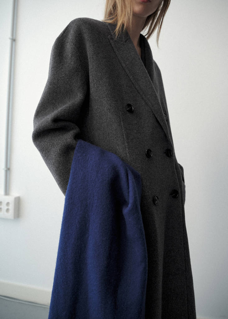 Long wool coat — Grey