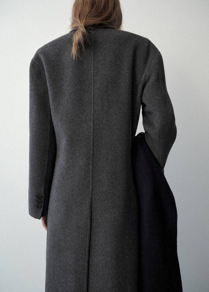 Long wool coat — Grey