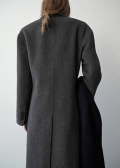 Double-breasted wool coat — Grey 3