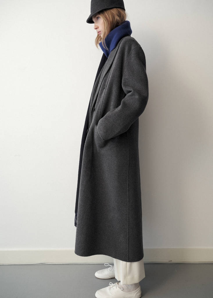 Long wool coat — Grey
