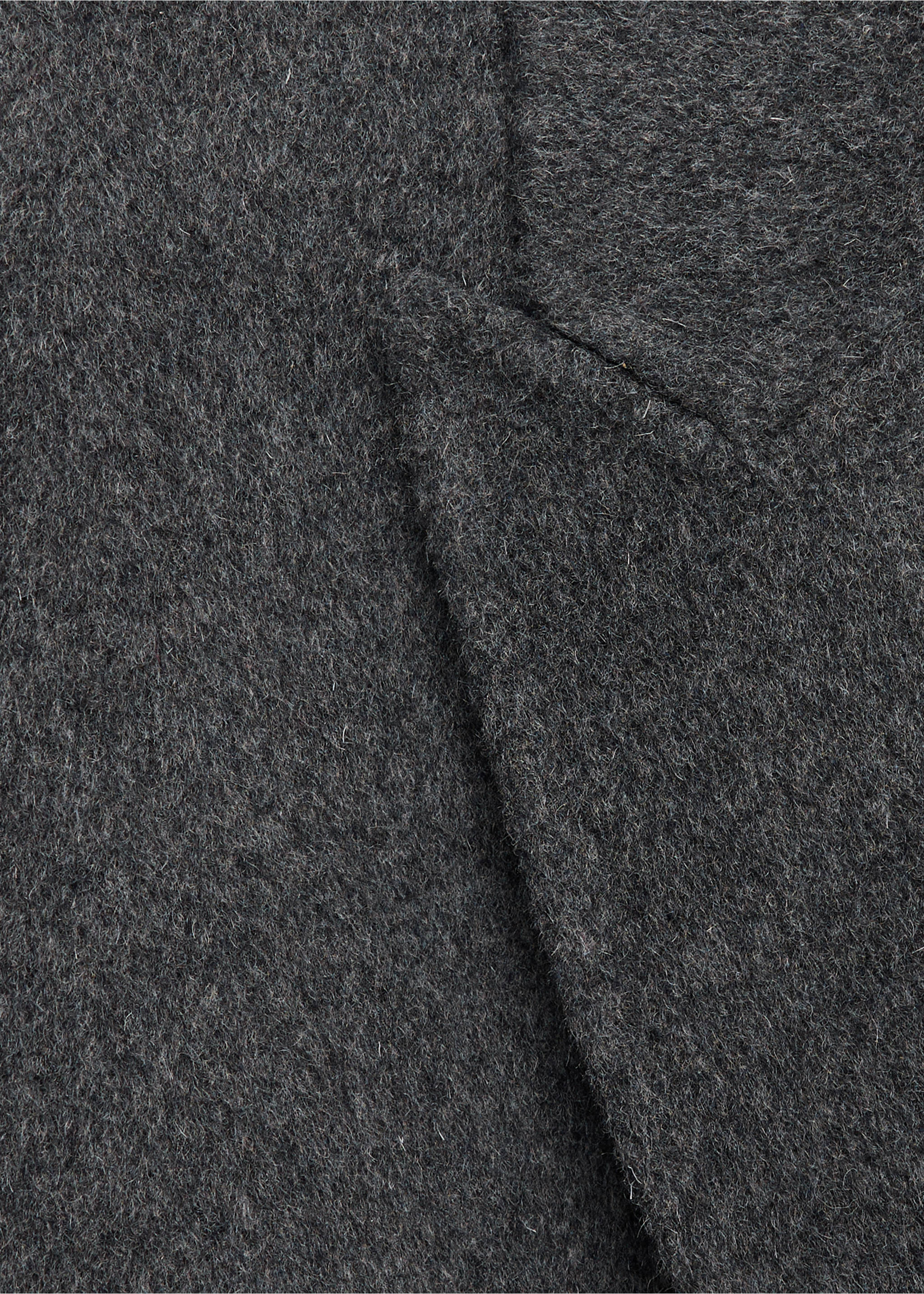 Long wool coat - Details of the article 8, Grey. Ref: 37086342-00.