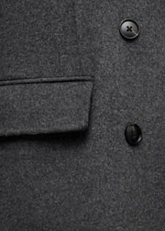 Double-breasted wool coat — Grey 8