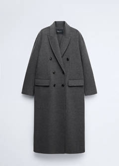 Double-breasted wool coat — Grey 6