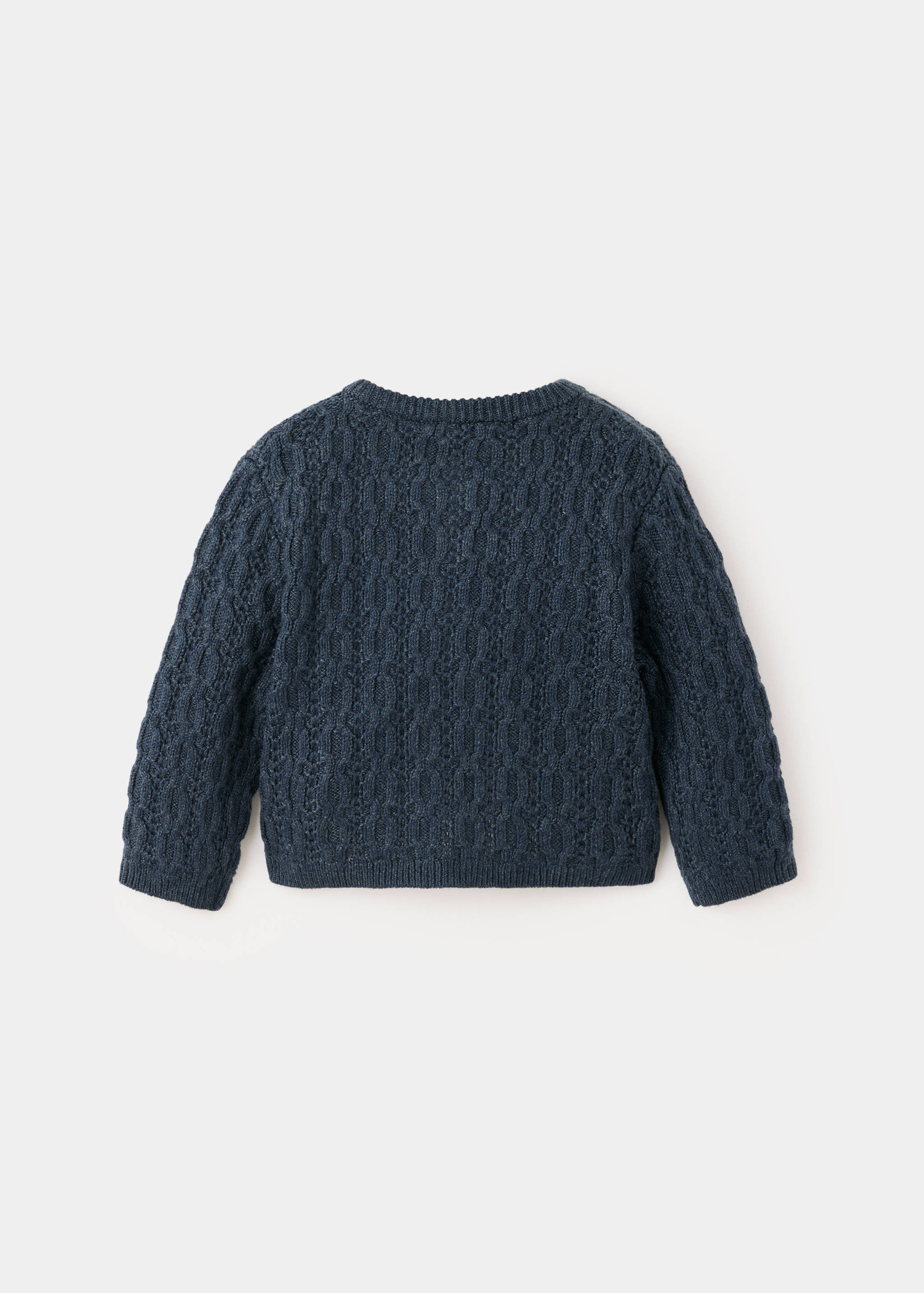 Knitted braided cardigan - Reverse of the article