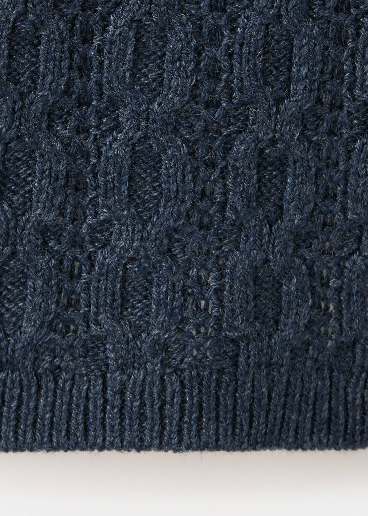 Knitted braided cardigan — Petrol Blue