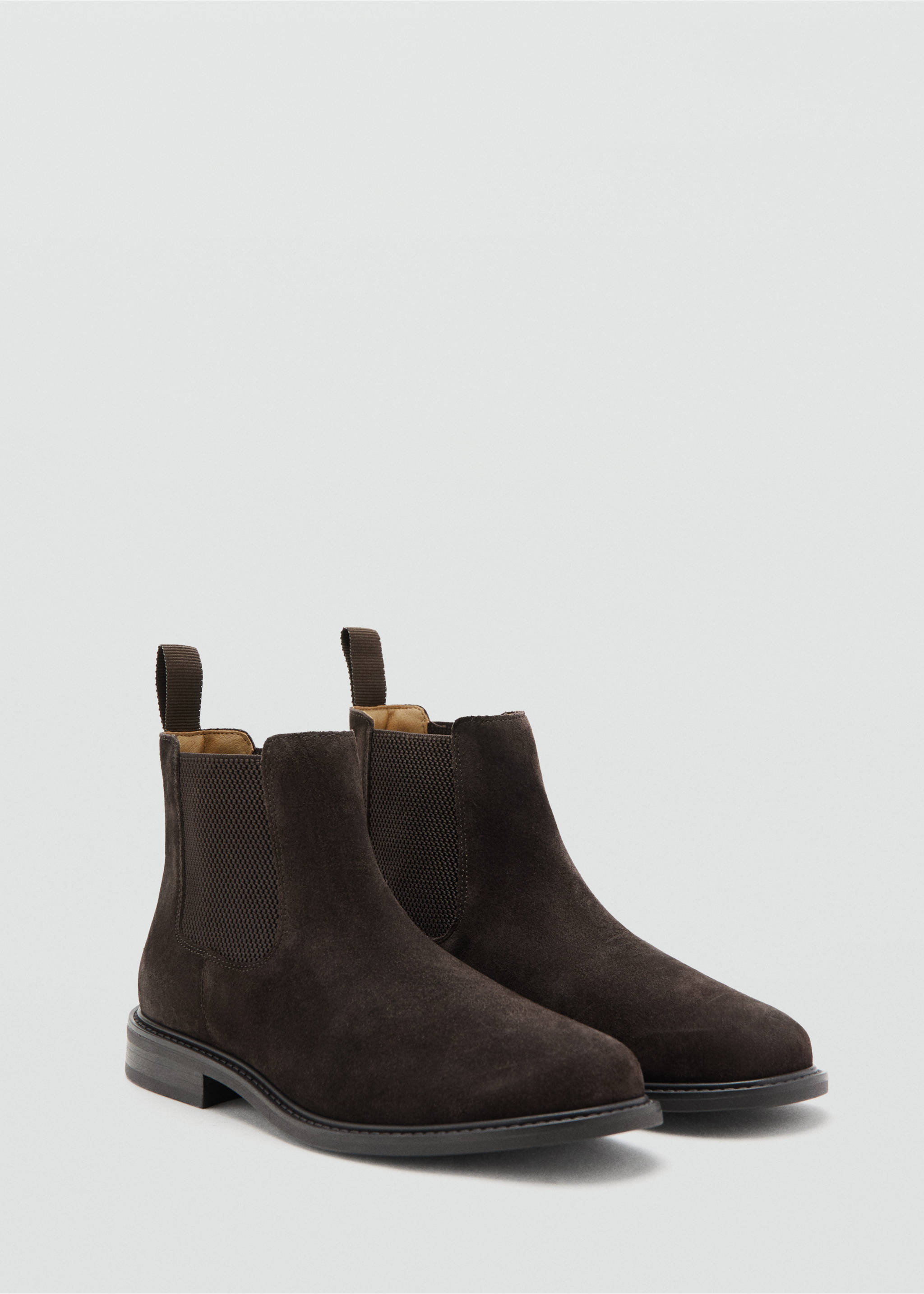 Chelsea suede boots - Medium plane, Chocolate. Ref: 37086346-00.