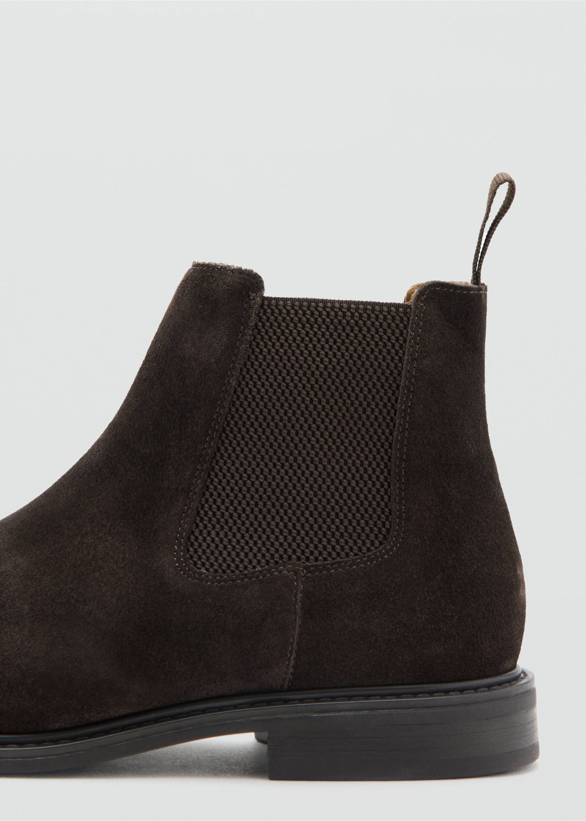 Chelsea suede boots - Details of the article 2, Chocolate. Ref: 37086346-00.