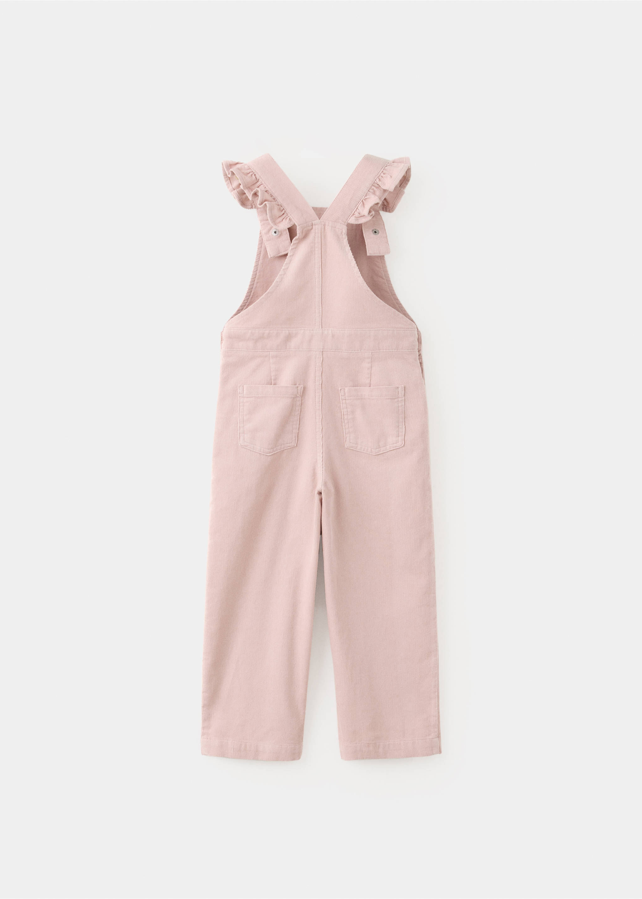 Long corduroy dungaree - Reverse of the article, Pink. Ref: 37086350-00.