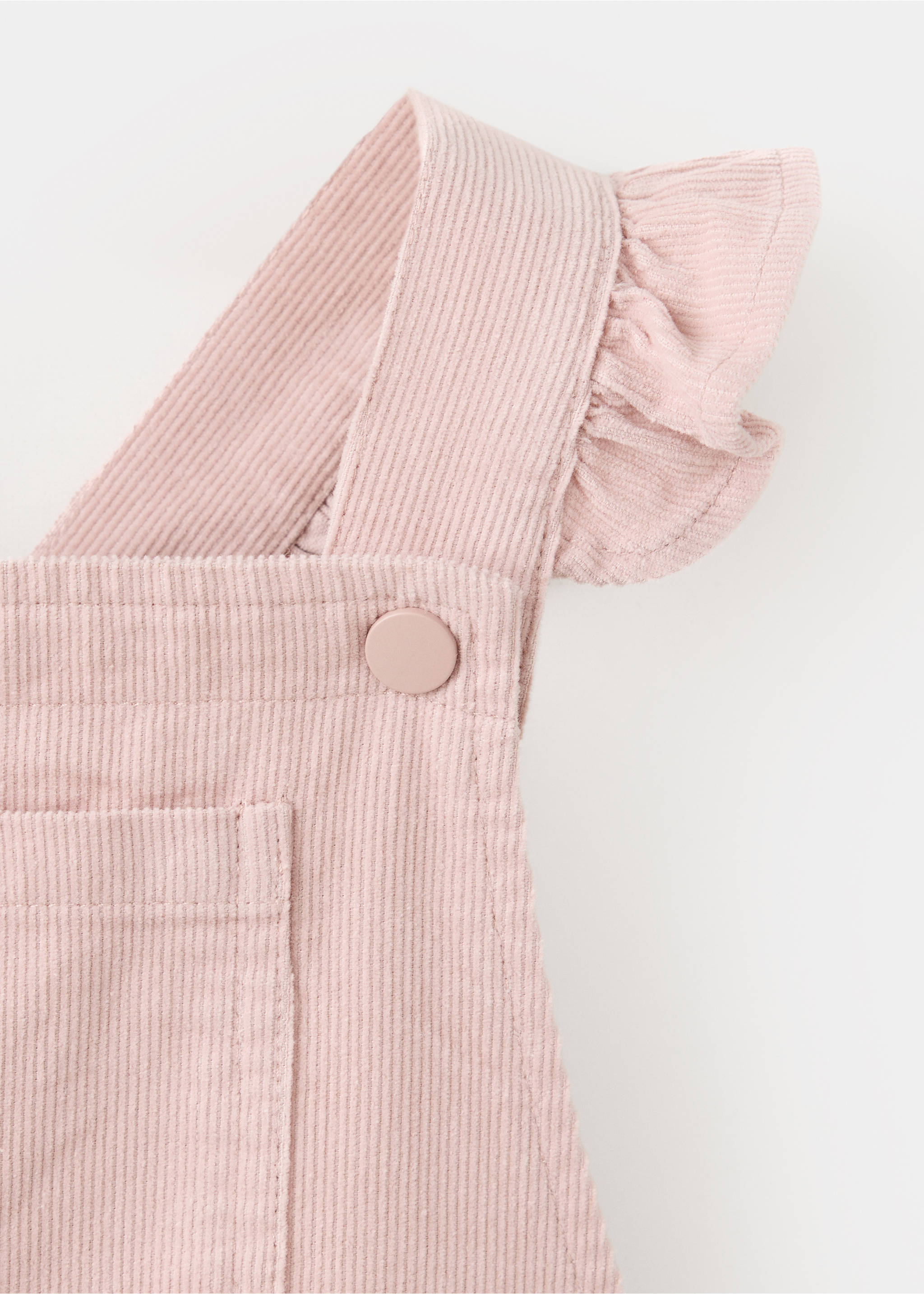 Long corduroy dungaree - Details of the article 8, Pink. Ref: 37086350-00.