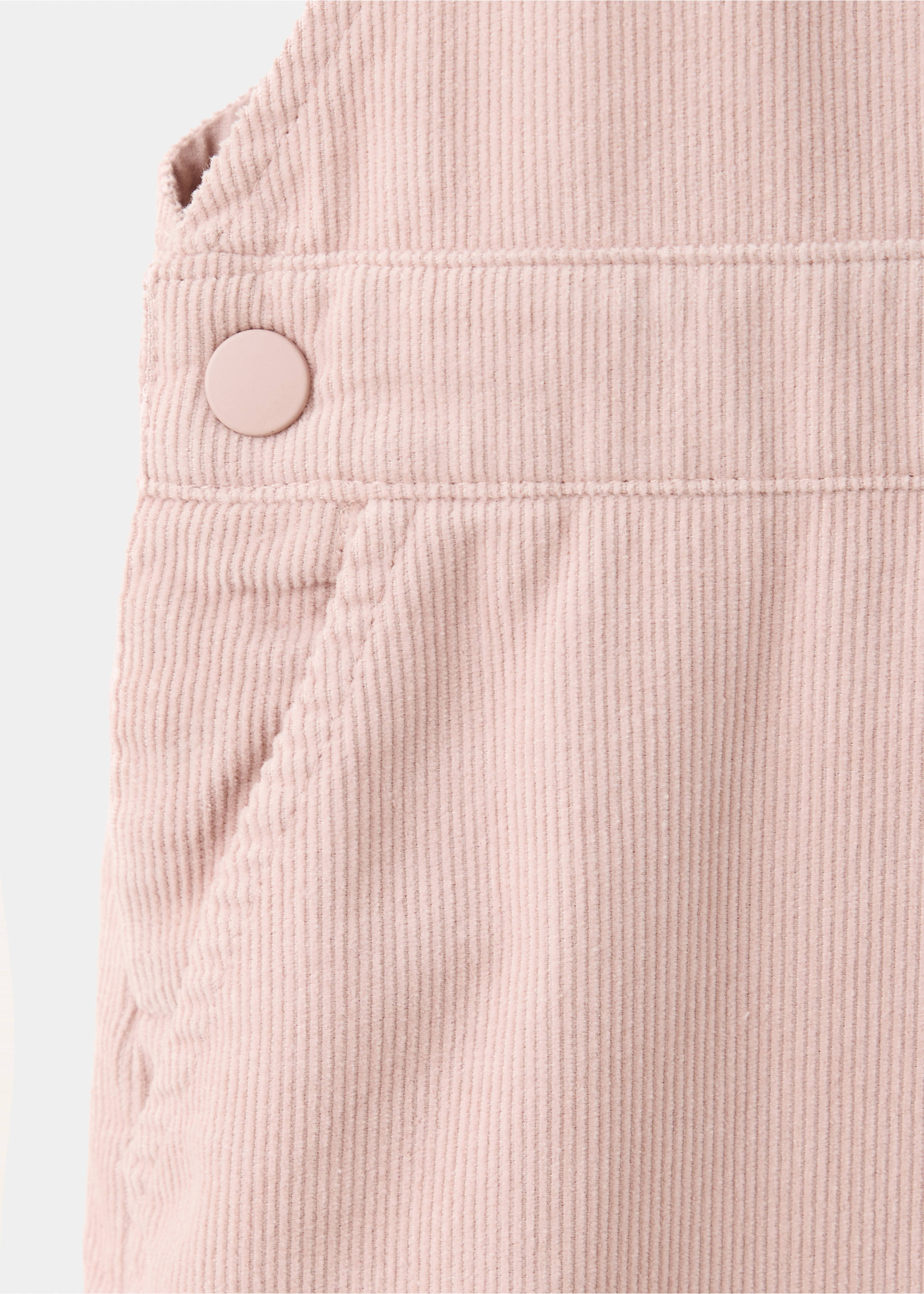 Long corduroy dungaree - Details of the article 0, Pink. Ref: 37086350-00.