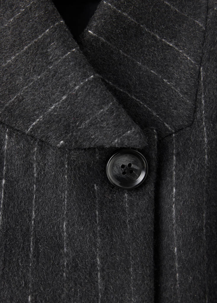 High-necked woollen blazer — Grey