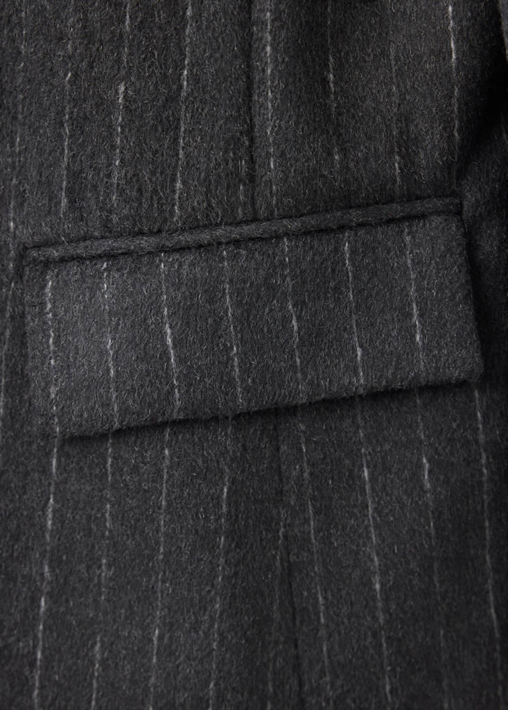 High-necked woollen blazer — Grey