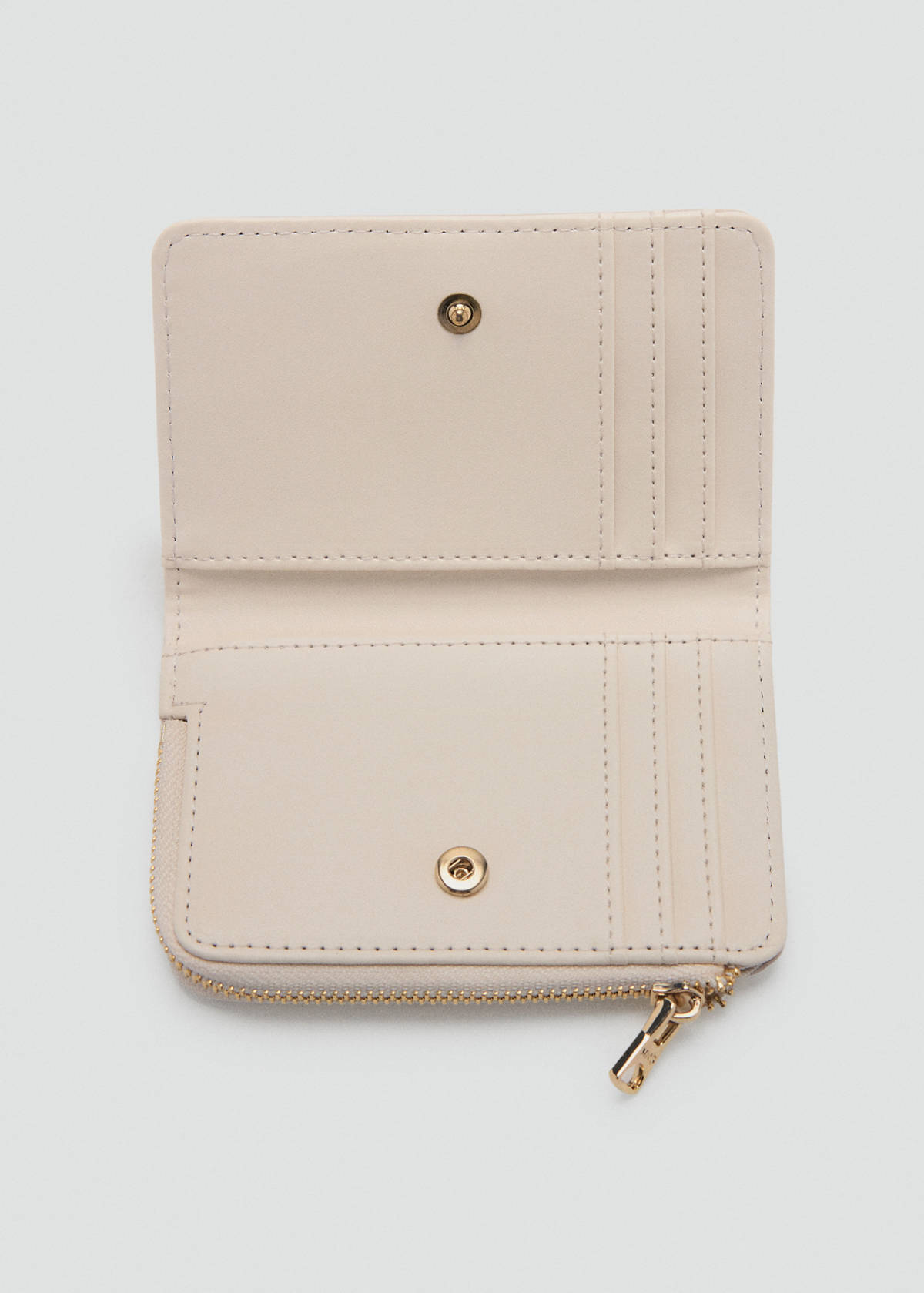 Floral print metallic coin purse — Off White