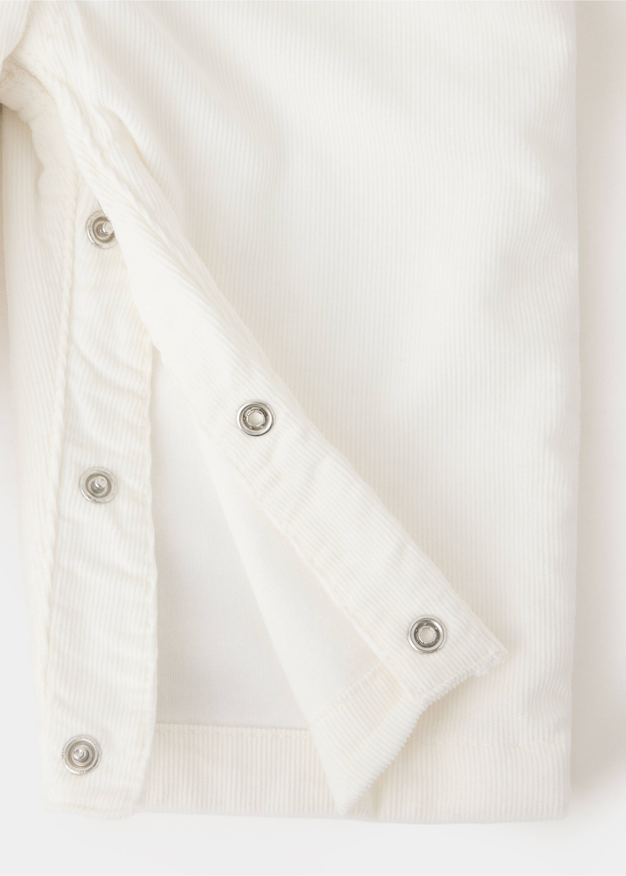 Long corduroy jumpsuit - Details of the article 8, Off White. Ref: 37086359-00.