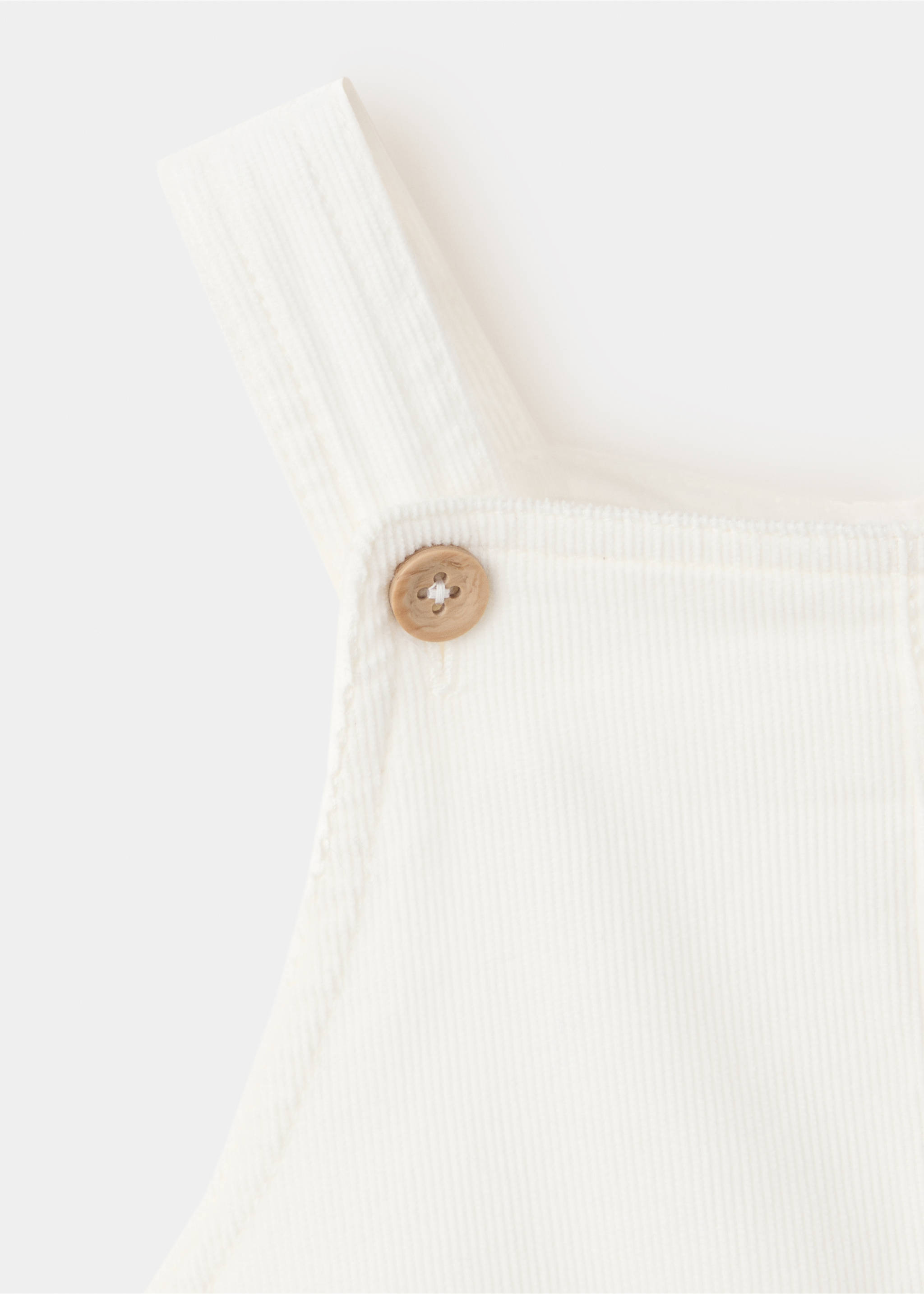 Long corduroy jumpsuit - Details of the article 0, Off White. Ref: 37086359-00.