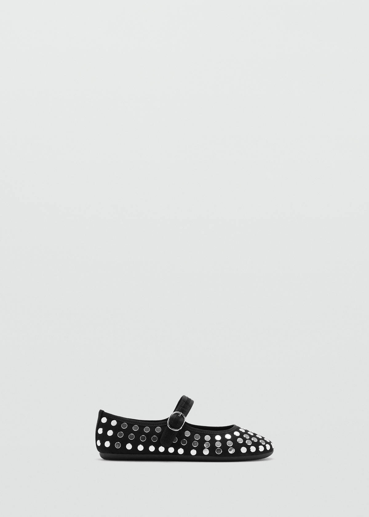 Studded ballet flats — Black