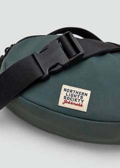Nylon bum bag with embroidered lettering — Khaki 4