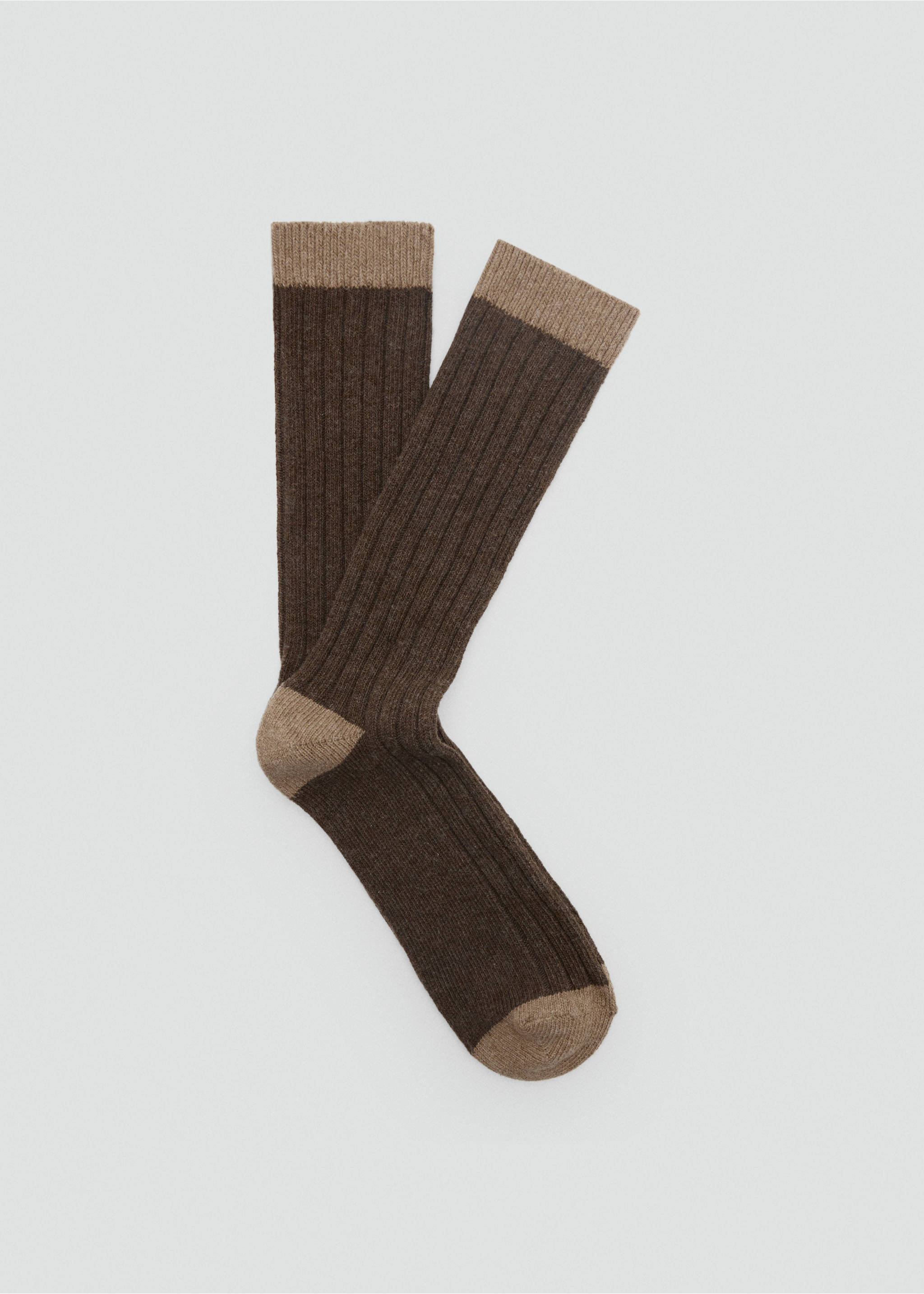 SOCKS DOUBLE - Article sans modèle, Marron. Ref: 37086369-00.