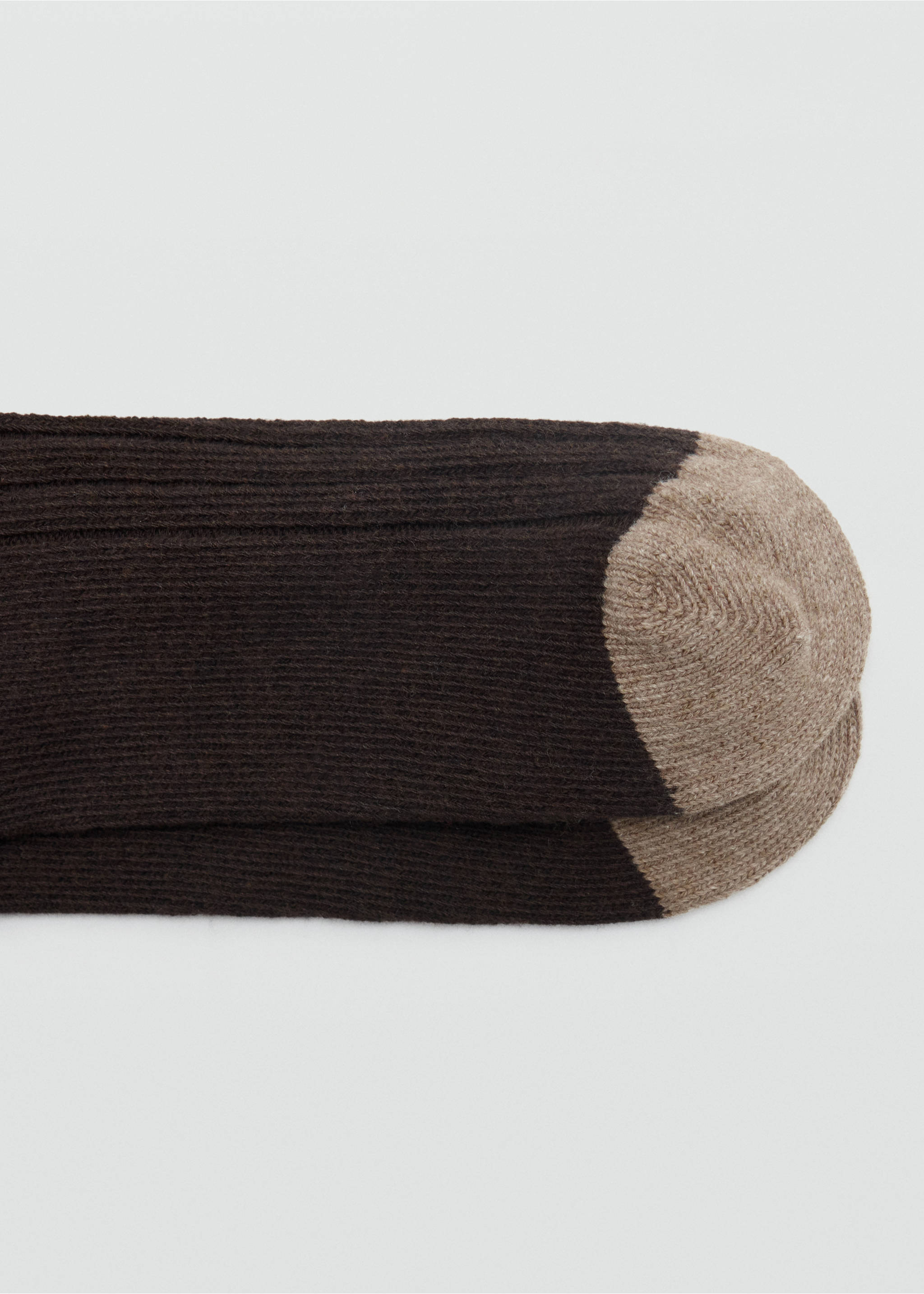 SOCKS DOUBLE - Verso de l’article, Chocolat. Ref: 37086369-00.