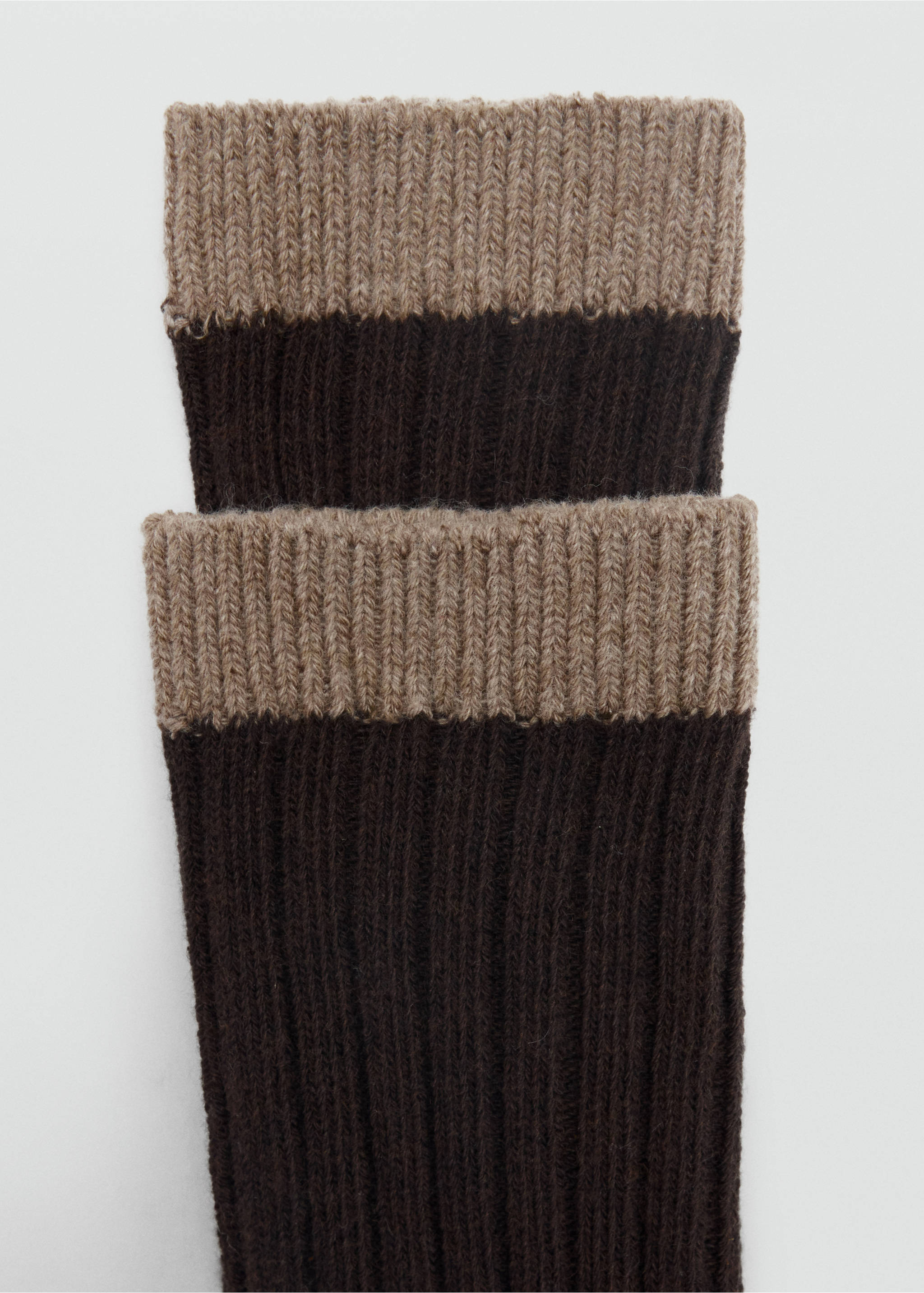 SOCKS DOUBLE - Détail de l'article 8, Chocolat. Ref: 37086369-00.